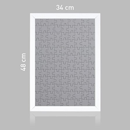 Sar Puzzle Puzzle Ve Yapboz Çerçevesi 500 Parça Için Ebat 48cmx34cm Beyaz